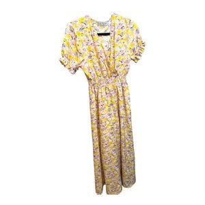 Eden in love pink floral maxi dress - size large